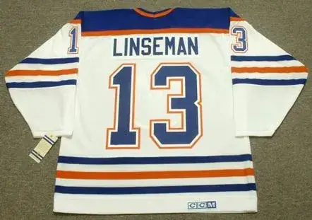 KEN LINSEMAN Edmonton Oilers 1984 CCM Vintage Throwback Home NHL Jersey 