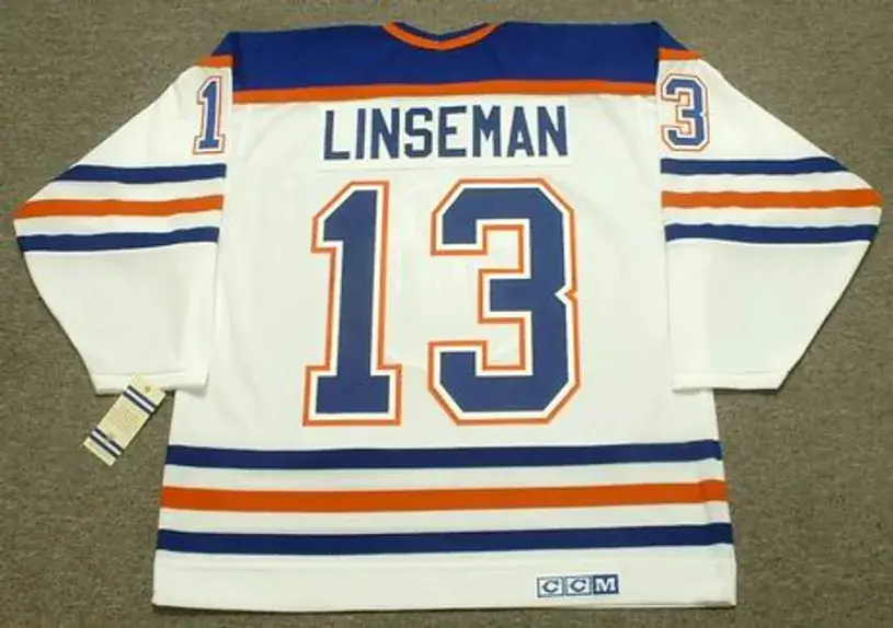 KEN LINSEMAN Edmonton Oilers 1984 CCM Vintage Throwback Home NHL Jersey 