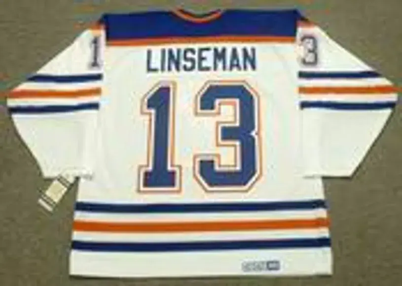 KEN LINSEMAN Edmonton Oilers 1984 CCM Vintage Throwback Home NHL Jersey 