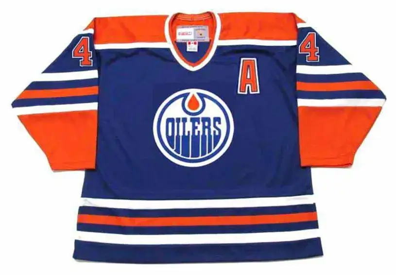 KEVIN LOWE Edmonton Oilers 1987 Away CCM NHL Vintage Throwback Jersey