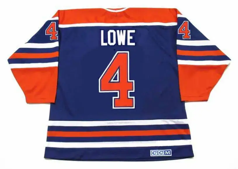 KEVIN LOWE Edmonton Oilers 1987 Away CCM NHL Vintage Throwback Jersey 