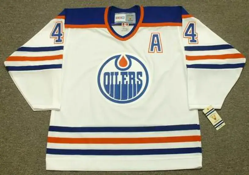 KEVIN LOWE Edmonton Oilers 1987 Home CCM NHL Vintage Throwback Jersey