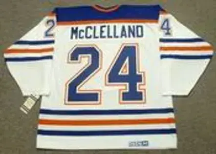 KEVIN McCLELLAND Edmonton Oilers 1987 CCM Vintage Throwback Home NHL Jersey 