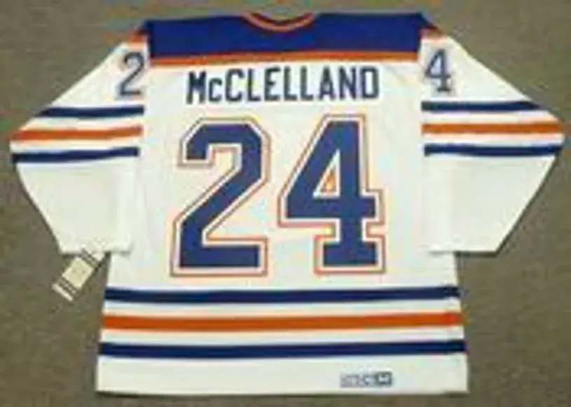 KEVIN McCLELLAND Edmonton Oilers 1987 CCM Vintage Throwback Home NHL Jersey 