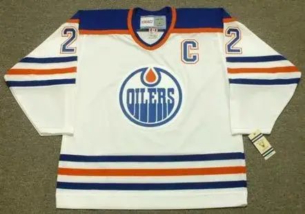LEE FOGOLIN Edmonton Oilers 1982 CCM Vintage Throwback Home NHL Jersey