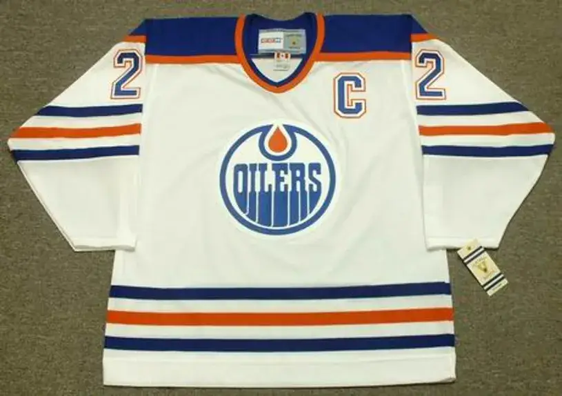 LEE FOGOLIN Edmonton Oilers 1982 CCM Vintage Throwback Home NHL Jersey