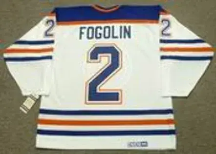 LEE FOGOLIN Edmonton Oilers 1982 CCM Vintage Throwback Home NHL Jersey 