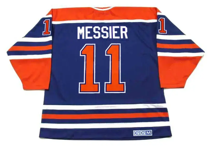 MARK MESSIER Edmonton Oilers 1990 CCM Vintage Throwback Away NHL Hockey Jersey 
