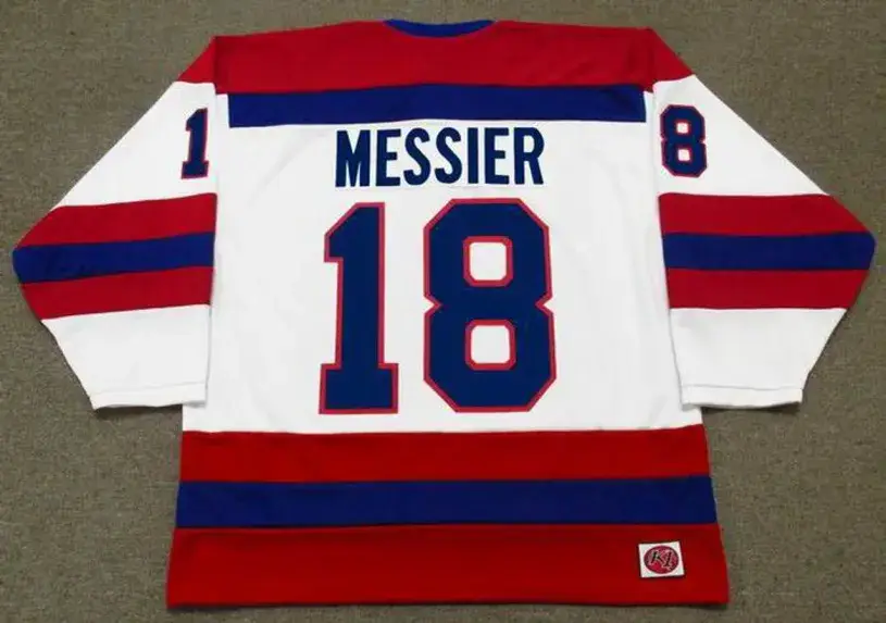 MARK MESSIER Indianapolis Racers K1 1978 WHA Throwback Hockey Jersey 
