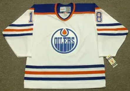 MARK NAPIER Edmonton Oilers 1985 CCM Vintage Throwback Home NHL Jersey