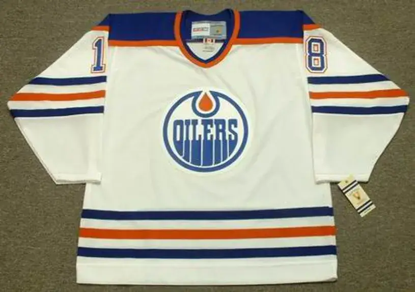 MARK NAPIER Edmonton Oilers 1985 CCM Vintage Throwback Home NHL Jersey