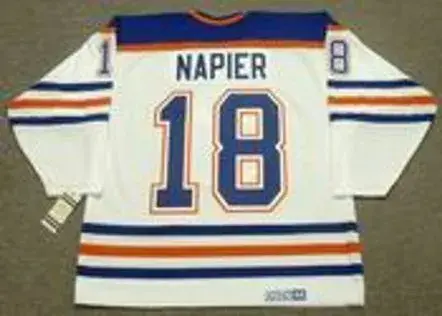 MARK NAPIER Edmonton Oilers 1985 CCM Vintage Throwback Home NHL Jersey 