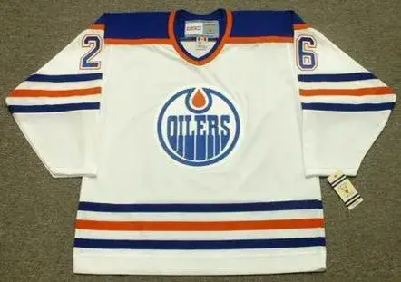 MIKE KRUSHELNYSKI Edmonton Oilers 1987 CCM Vintage Throwback Home NHL Jersey