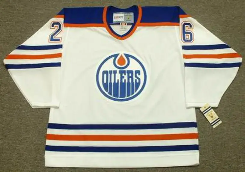 MIKE KRUSHELNYSKI Edmonton Oilers 1987 CCM Vintage Throwback Home NHL Jersey