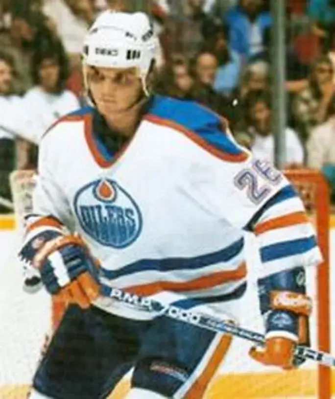 MIKE KRUSHELNYSKI Edmonton Oilers 1987 CCM Vintage Throwback Home NHL Jersey 