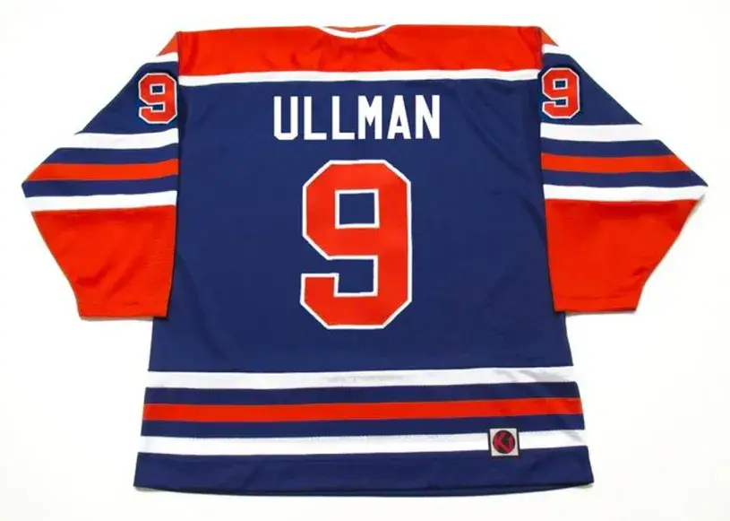 NORM ULLMAN Edmonton Oilers 1975 WHA Throwback Hockey Jersey 