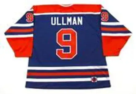NORM ULLMAN Edmonton Oilers 1975 WHA Throwback Hockey Jersey 