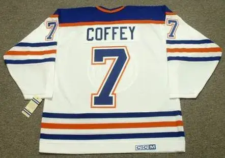 PAUL COFFEY Edmonton Oilers 1987 CCM Vintage Throwback Home NHL Jersey 