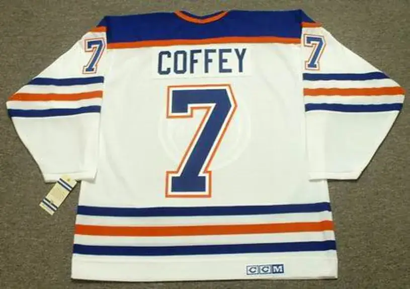 PAUL COFFEY Edmonton Oilers 1987 CCM Vintage Throwback Home NHL Jersey 