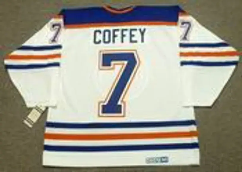 PAUL COFFEY Edmonton Oilers 1987 CCM Vintage Throwback Home NHL Jersey 