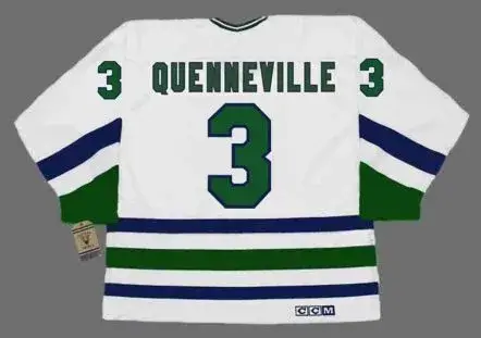 JOEL QUENNEVILLE Hartford Whalers 1986 Home CCM NHL Vintage Throwback Jersey 
