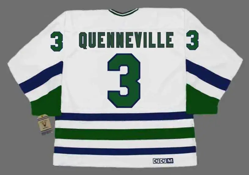 JOEL QUENNEVILLE Hartford Whalers 1986 Home CCM NHL Vintage Throwback Jersey 