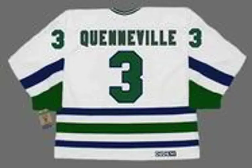 JOEL QUENNEVILLE Hartford Whalers 1986 Home CCM NHL Vintage Throwback Jersey 