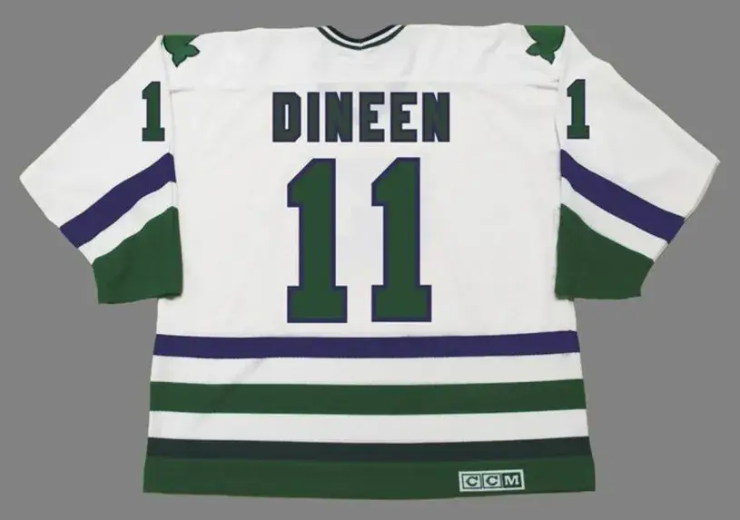 KEVIN DINEEN Hartford Whalers 1984 Home CCM NHL Vintage Throwback Jersey 