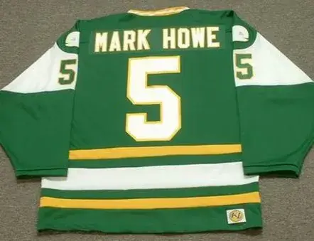 MARK HOWE New England Whalers 1978 WHA Throwback Hockey Jersey 