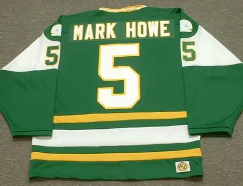 MARK HOWE New England Whalers 1978 WHA Throwback Hockey Jersey 