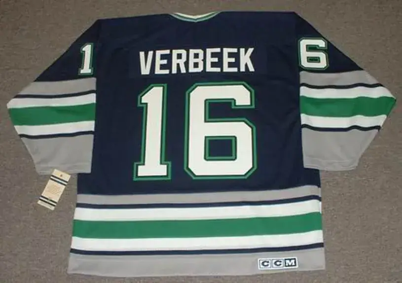 PAT VERBEEK Hartford Whalers 1993 Away CCM Vintage Throwback NHL Jersey 