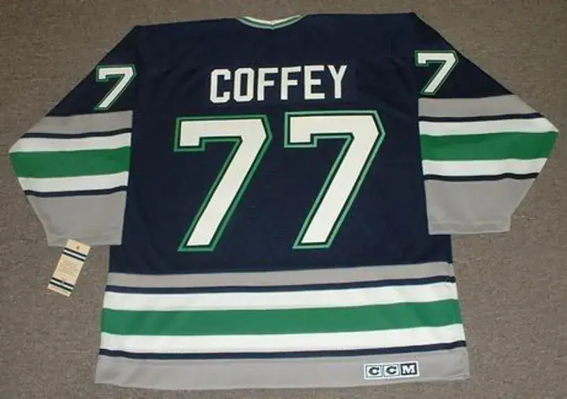 PAUL COFFEY Hartford Whalers 1996 Away CCM Vintage Throwback NHL Jersey 