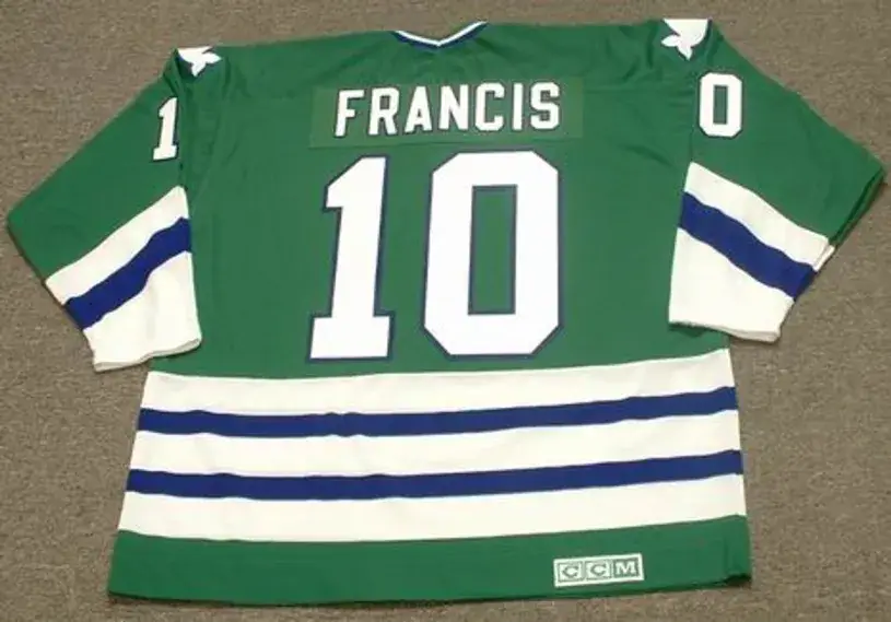 RON FRANCIS Hartford Whalers 1984 Away CCM NHL Vintage Throwback Jersey 
