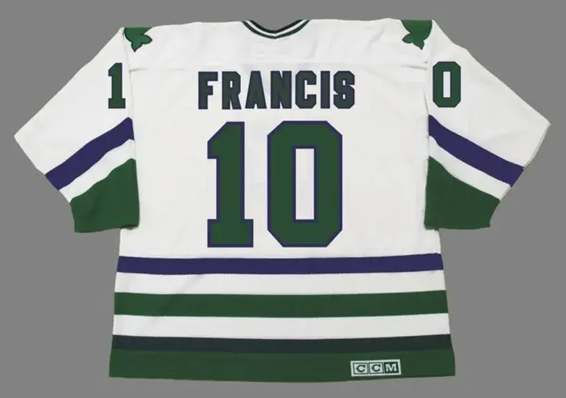 RON FRANCIS Hartford Whalers 1984 Home CCM NHL Vintage Throwback Jersey 