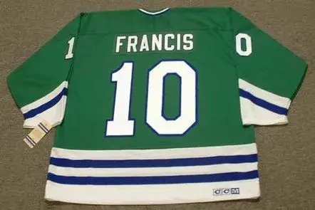 RON FRANCIS Hartford Whalers 1986 Away CCM NHL Vintage Throwback Jersey 