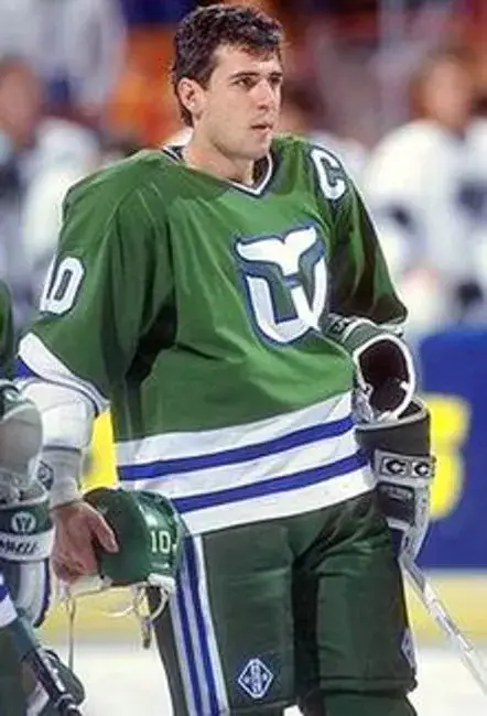 RON FRANCIS Hartford Whalers 1986 Away CCM NHL Vintage Throwback Jersey 
