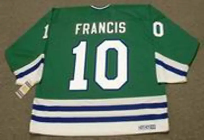 RON FRANCIS Hartford Whalers 1986 Away CCM NHL Vintage Throwback Jersey 