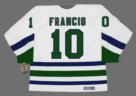 RON FRANCIS Hartford Whalers 1986 Home CCM NHL Vintage Throwback Jersey 