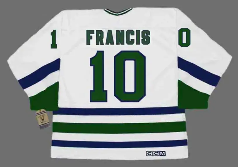 RON FRANCIS Hartford Whalers 1986 Home CCM NHL Vintage Throwback Jersey 