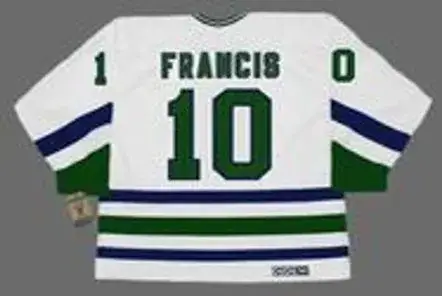 RON FRANCIS Hartford Whalers 1986 Home CCM NHL Vintage Throwback Jersey 