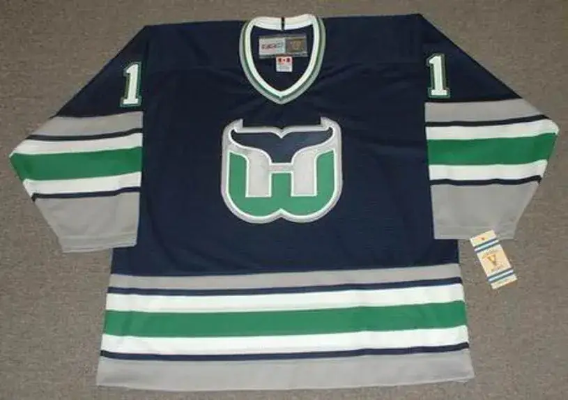 SEAN BURKE Hartford Whalers 1993 Away CCM Vintage Throwback NHL Jersey
