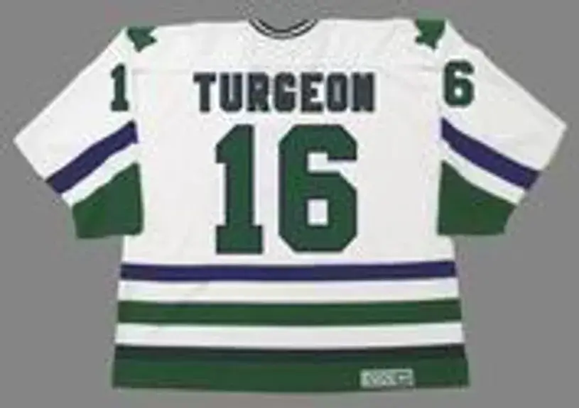 SYLVAIN TURGEON Hartford Whalers 1984 Home CCM NHL Vintage Throwback Jersey 
