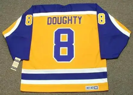 DREW DOUGHTY Los Angeles Kings 1980’s CCM Vintage Throwback NHL Hockey Jersey 