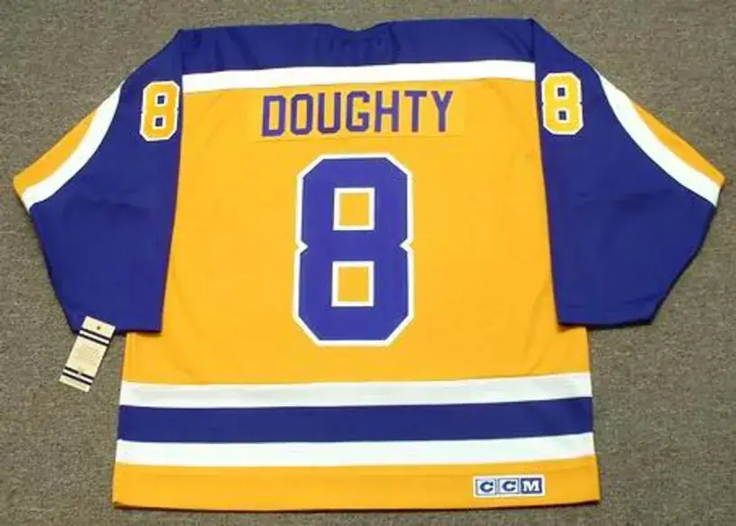 DREW DOUGHTY Los Angeles Kings 1980’s CCM Vintage Throwback NHL Hockey Jersey 