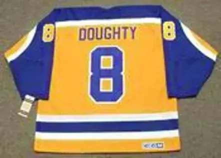 DREW DOUGHTY Los Angeles Kings 1980’s CCM Vintage Throwback NHL Hockey Jersey 