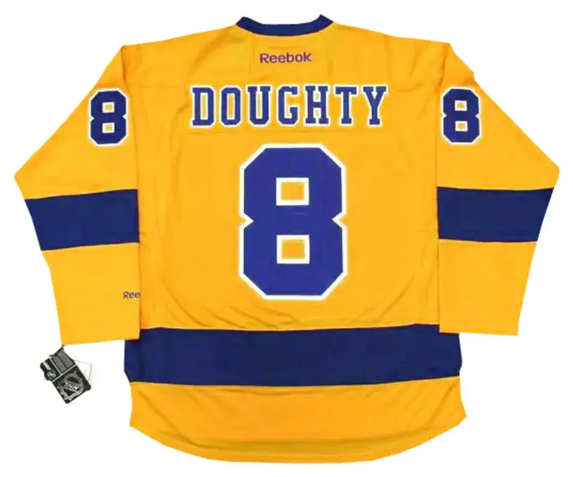 DREW DOUGHTY Los Angeles Kings 2015 REEBOK Throwback NHL Hockey Jersey 