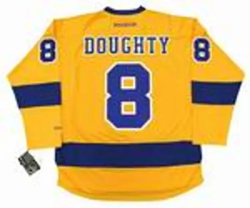 DREW DOUGHTY Los Angeles Kings 2015 REEBOK Throwback NHL Hockey Jersey 