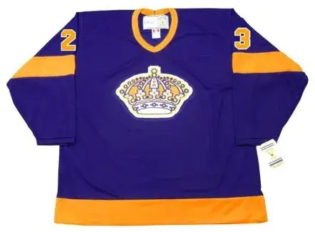 EDDIE SHACK Los Angeles Kings 1970 CCM Vintage Away NHL Hockey Jersey
