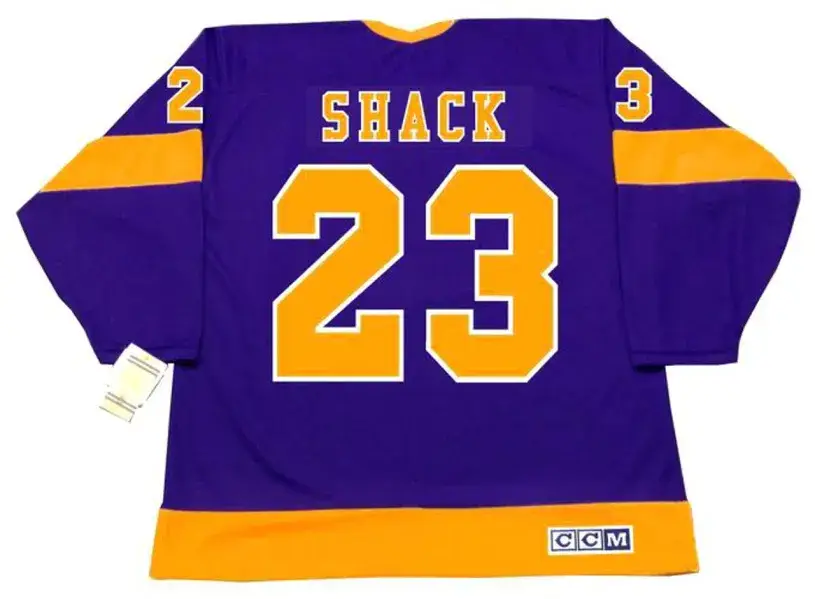 EDDIE SHACK Los Angeles Kings 1970 CCM Vintage Away NHL Hockey Jersey 