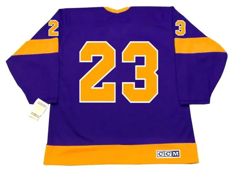 EDDIE SHACK Los Angeles Kings 1970 CCM Vintage Away NHL Hockey Jersey 